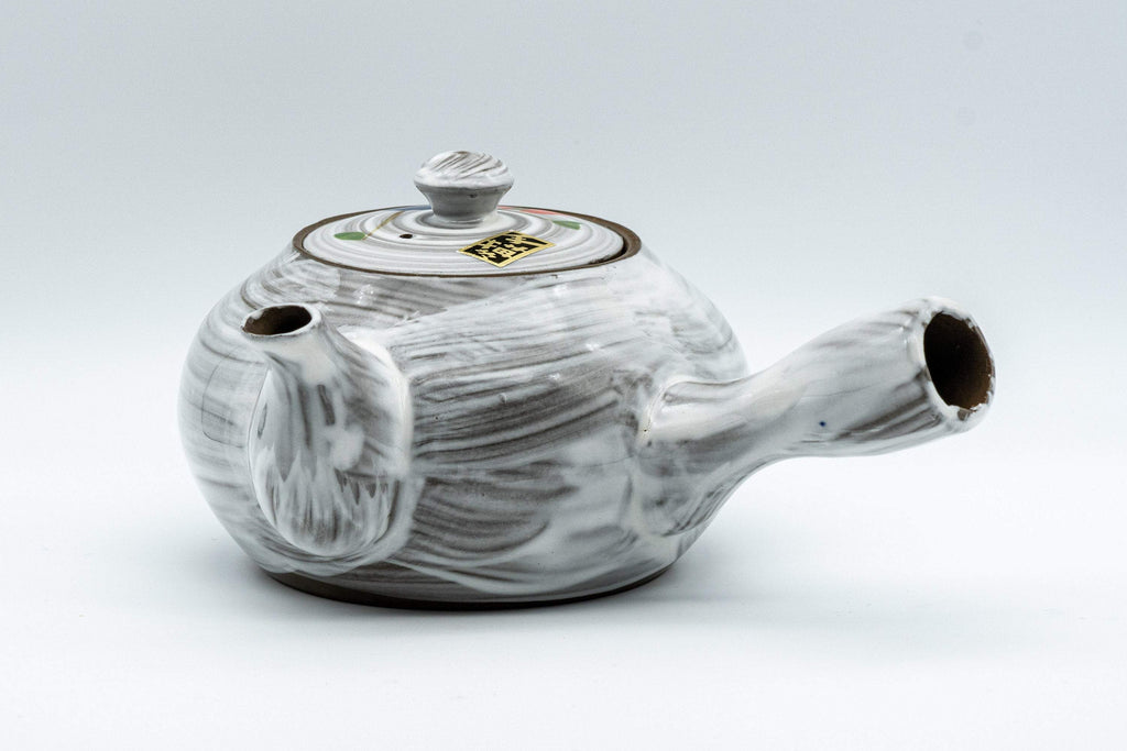 Japanese Kyusu - Floral Brush Glazed Debeso Teapot - 350ml