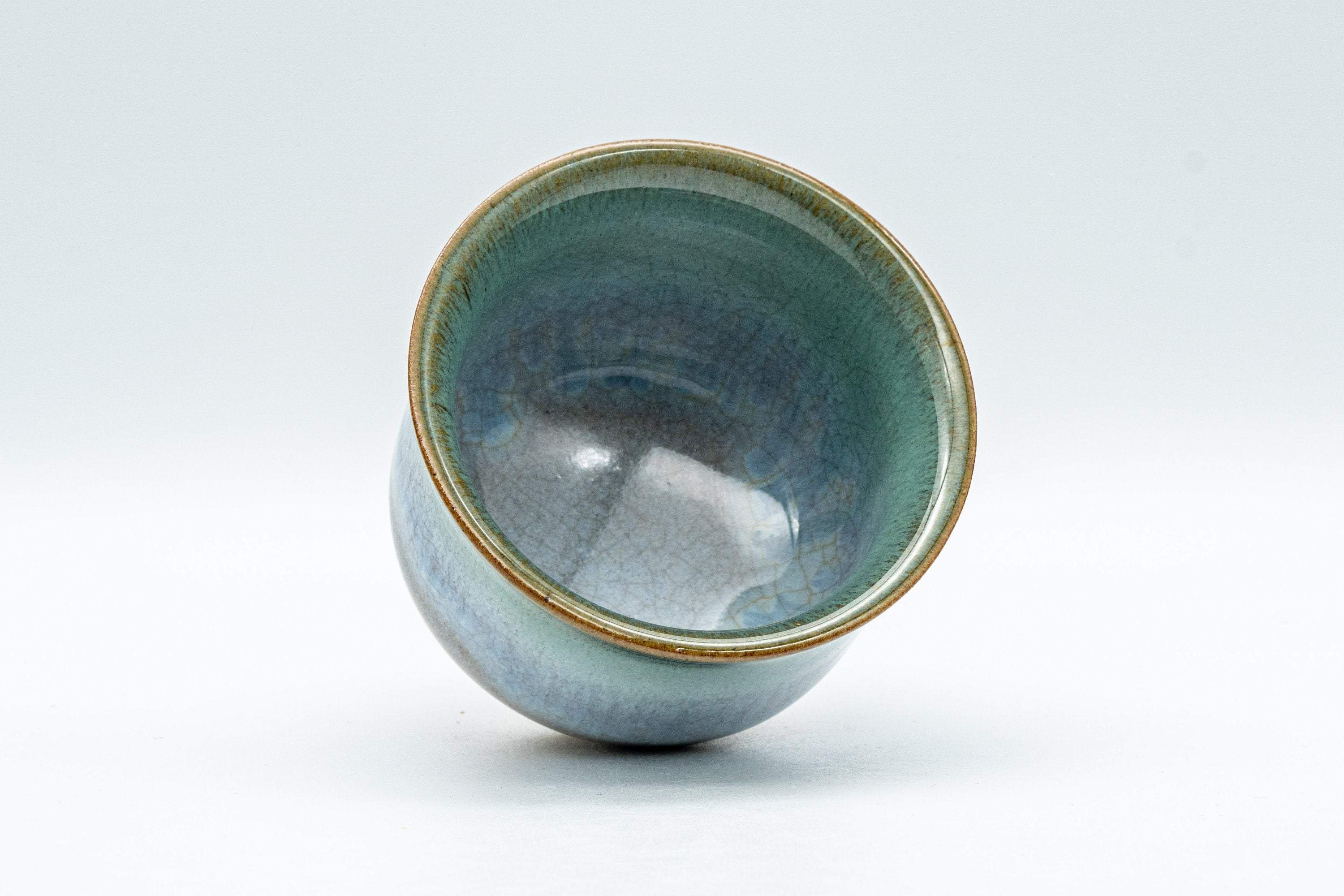 Japanese Teacup - Flared Blue-green Yunomi - 125ml