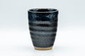 Japanese Teacup - Tenmoku Yunomi with Cerulean Drip Glaze  - 170ml