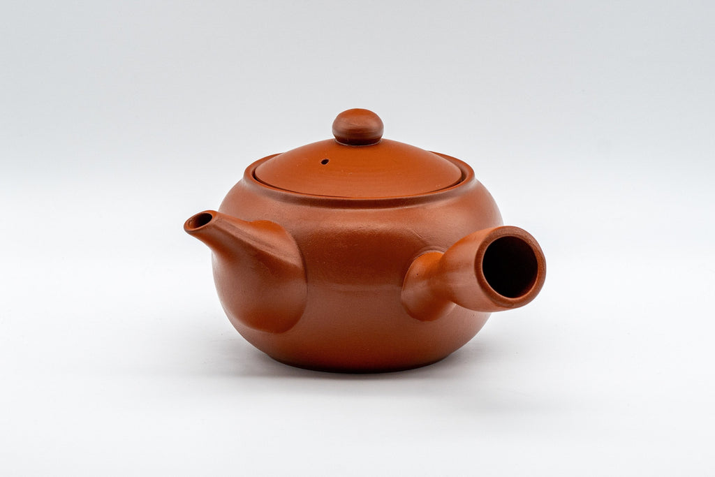 Japanese Tea Set - Tokoname-yaki Maru-gata Debeso Kyusu with 5 Tsutsu-gata Yunomi