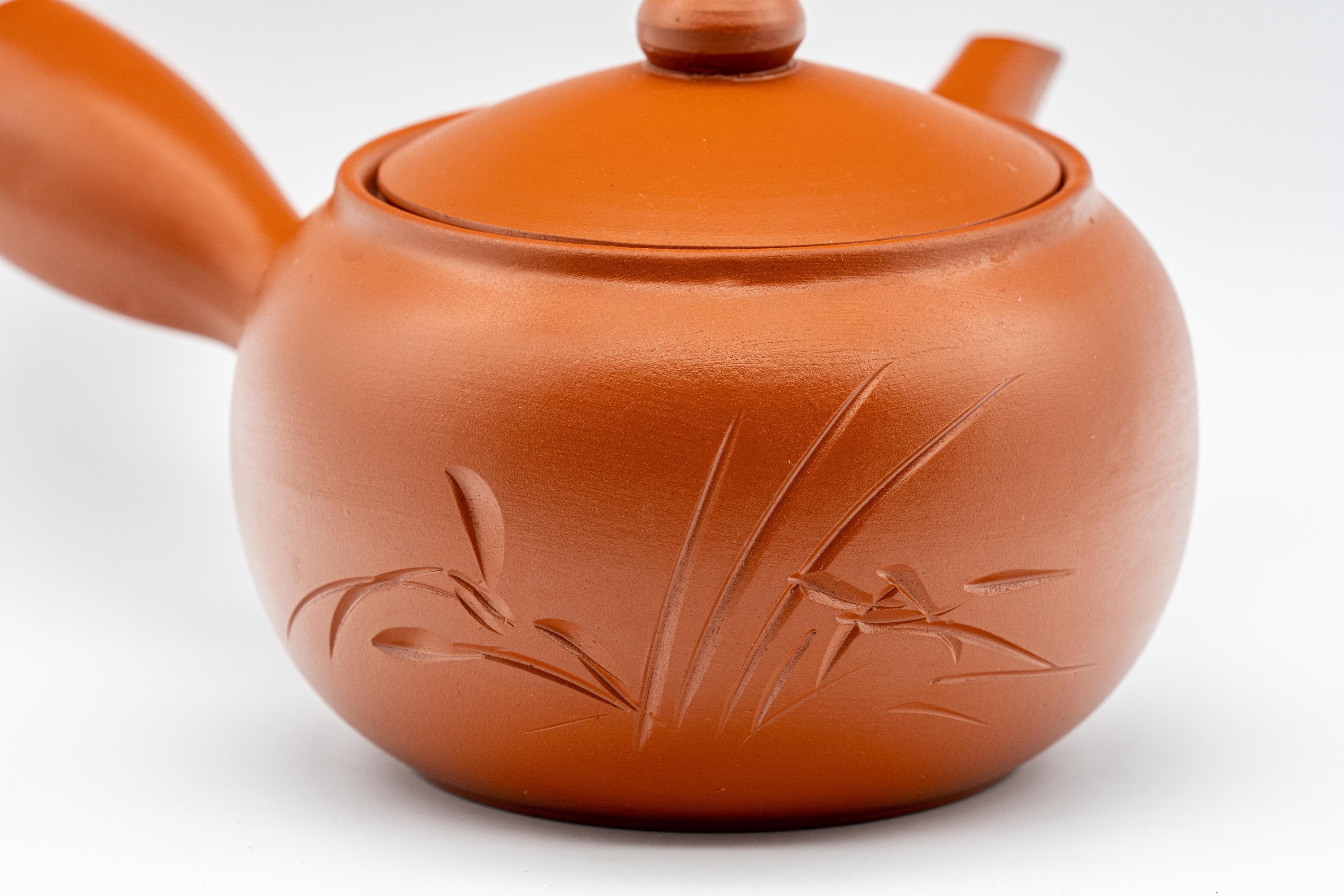 Japanese Tea Set - Tokoname-yaki Maru-gata Debeso Kyusu with 5 Tsutsu-gata Yunomi