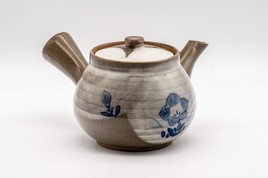 Japanese Tea Set - Nasu-gata Debeso Kyusu with 4 Tsutsu-gata Yunomi - 375ml