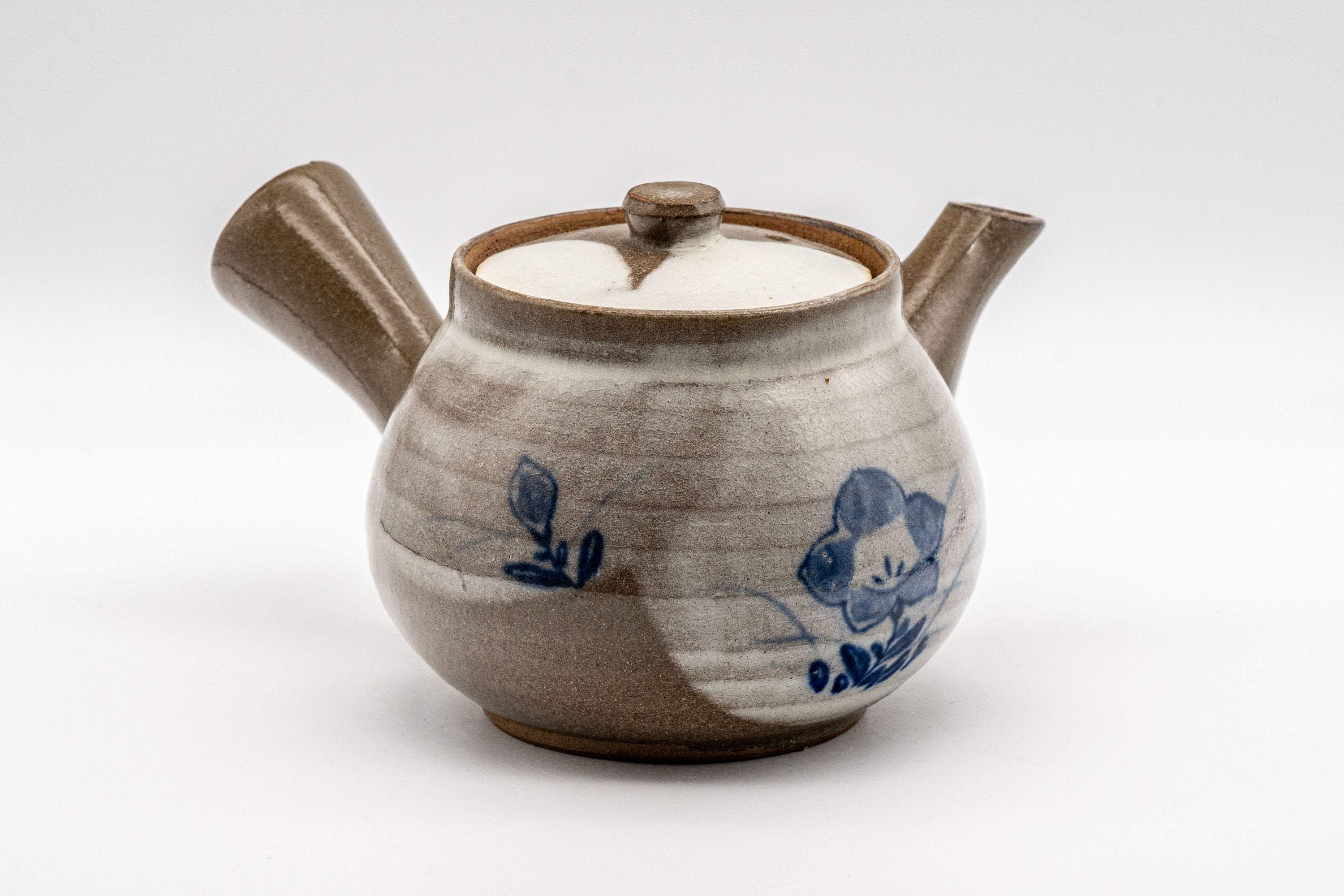 Japanese Tea Set - Nasu-gata Debeso Kyusu with 4 Tsutsu-gata Yunomi - 375ml