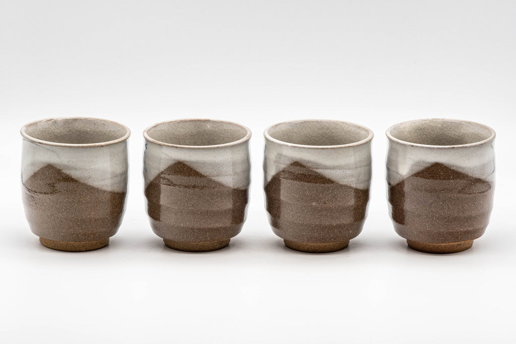 Japanese Tea Set - Nasu-gata Debeso Kyusu with 4 Tsutsu-gata Yunomi - 375ml