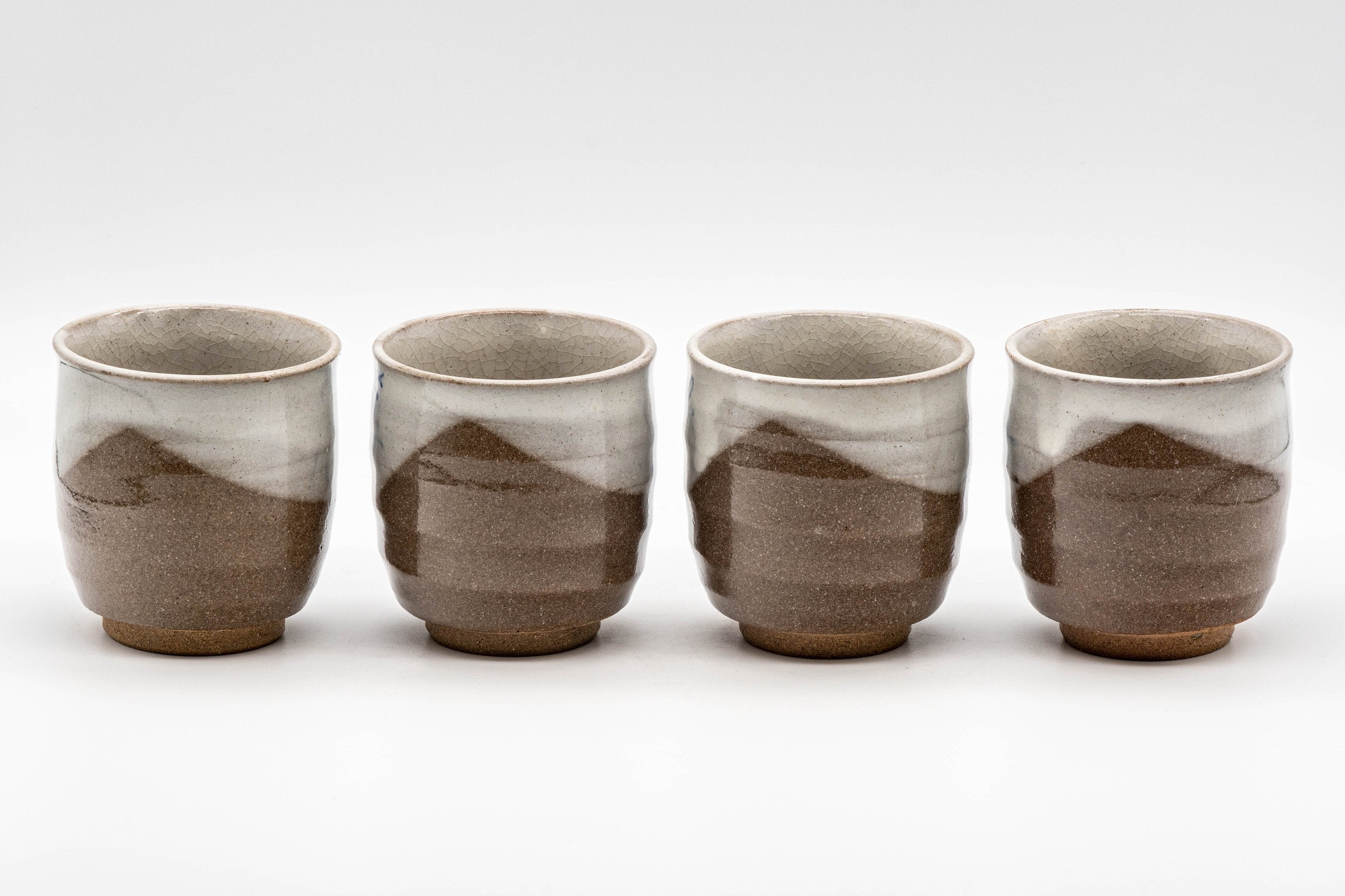 Japanese Tea Set - Nasu-gata Debeso Kyusu with 4 Tsutsu-gata Yunomi - 375ml