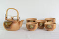 Japanese Tea Set - Porcelain Debeso Dobin Teapot with 5 Yunomi - 600ml