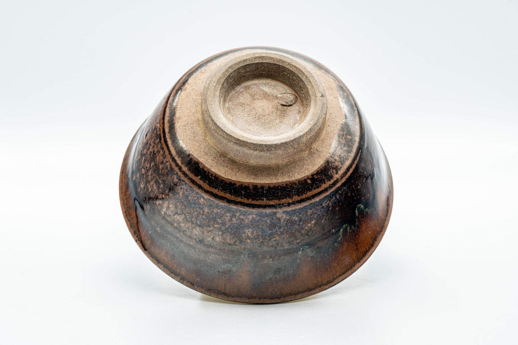 Japanese Matcha Bowl - Crazed and Mottled Drip Glazed Chawan - 350ml