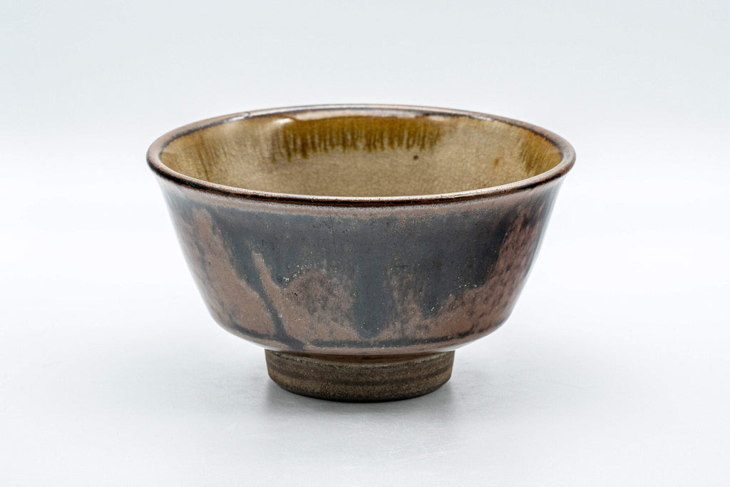 Japanese Matcha Bowl - Crazed and Mottled Drip Glazed Chawan - 350ml