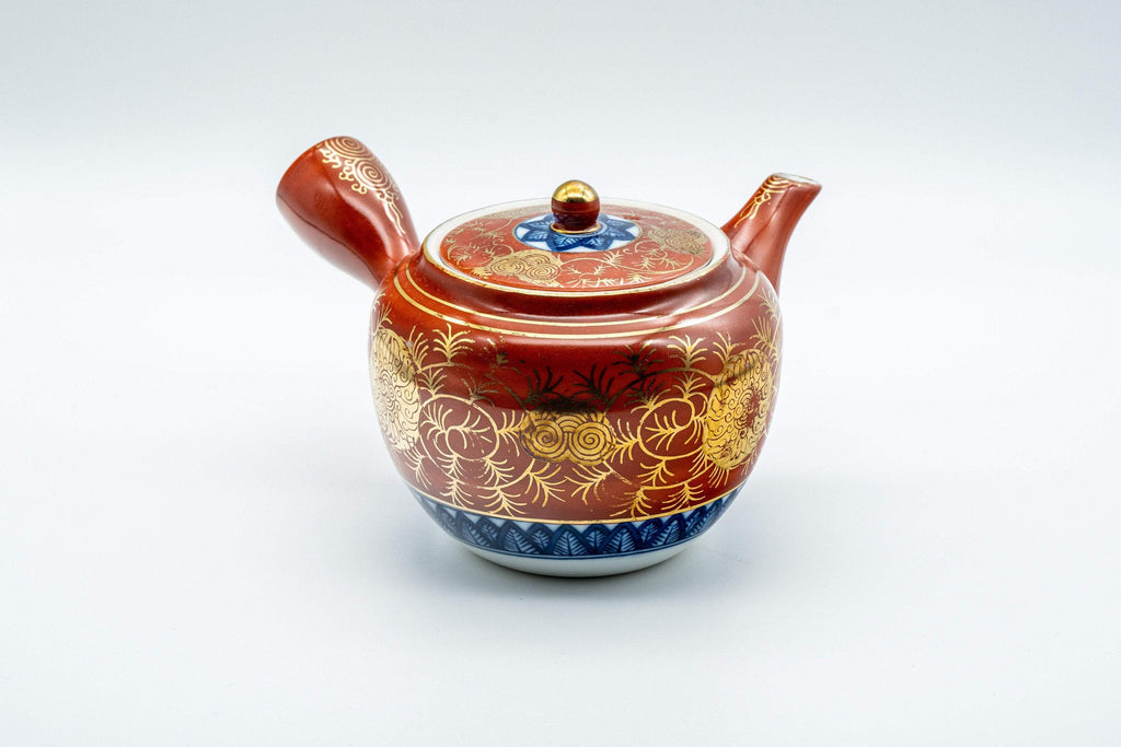 Japanese Tea Set - 九谷永楽 Kutani-yaki Porcelain Debeso Kyusu with 2 Senchawan - 250ml