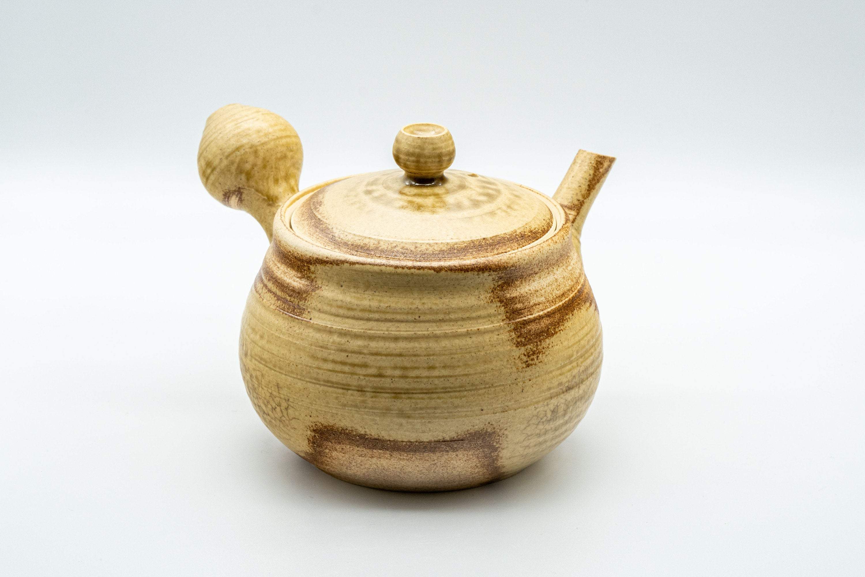 Japanese Tea Set - 夙山 Nasu-gata Do-ake Kyusu with 3 Yunomi - 575ml
