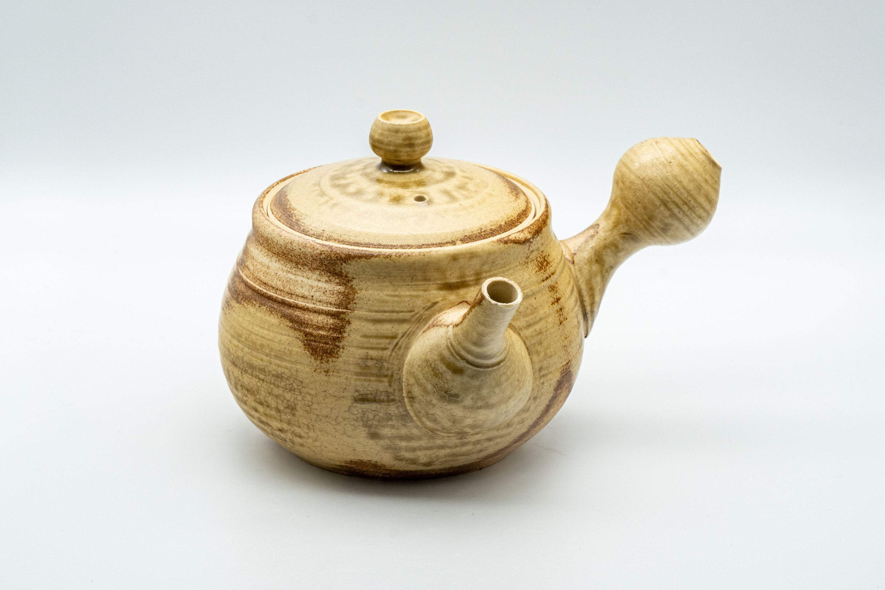 Japanese Tea Set - 夙山 Nasu-gata Do-ake Kyusu with 3 Yunomi - 575ml