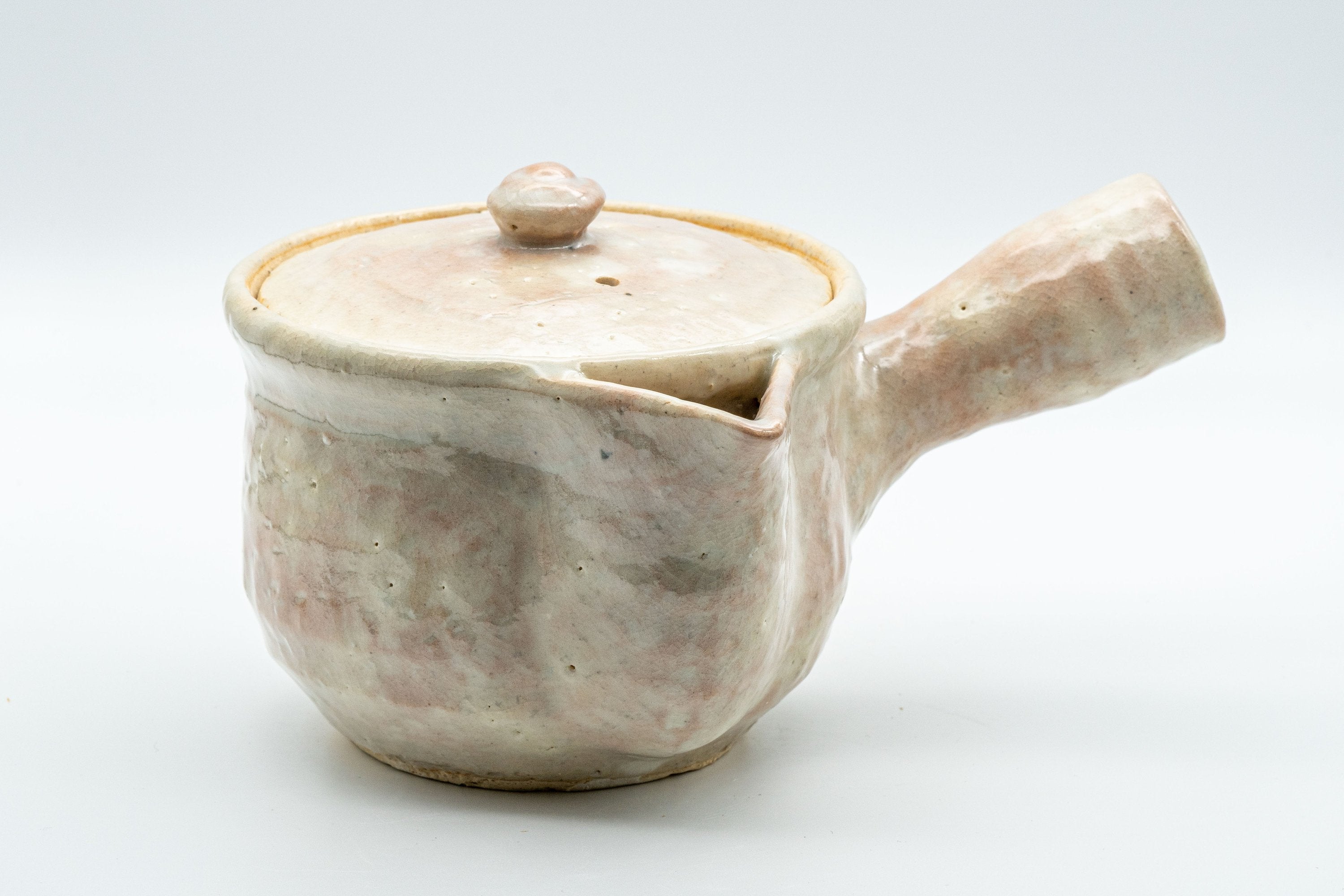 Japanese Tea Set - 萩焼 Hagi-yaki Houhin-style Do-ake Kyusu with 6 Senchawan - 450ml
