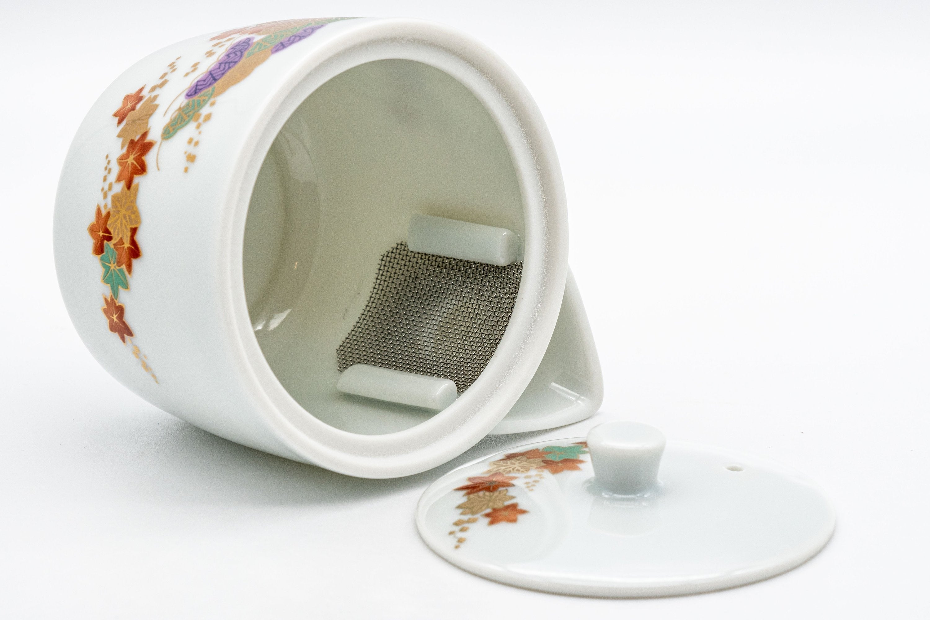 Japanese Senchado Tea Set - Porcelain Houhin, Katakuchi, and 4 Gyokurowan - 125ml
