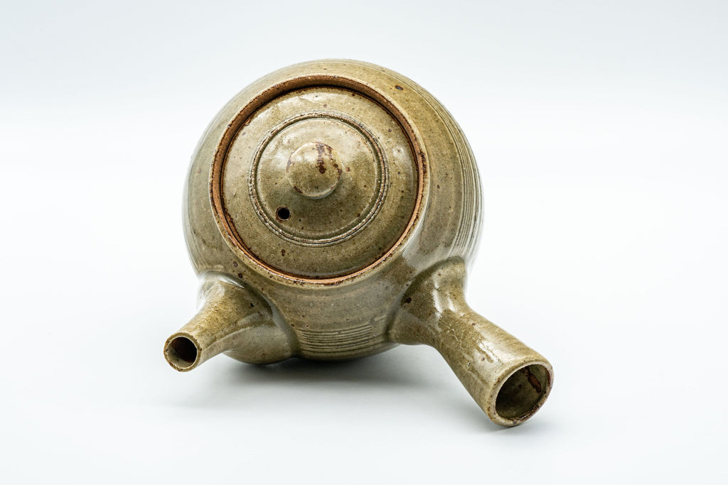 Japanese Tea Set - Speckled Olive Green Kyusu with 5 Yunomi - 350ml