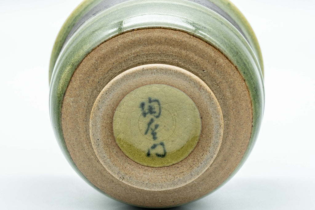 Japanese Teacups - Pair of Striped Glaze Waisted Yunomi - 135ml
