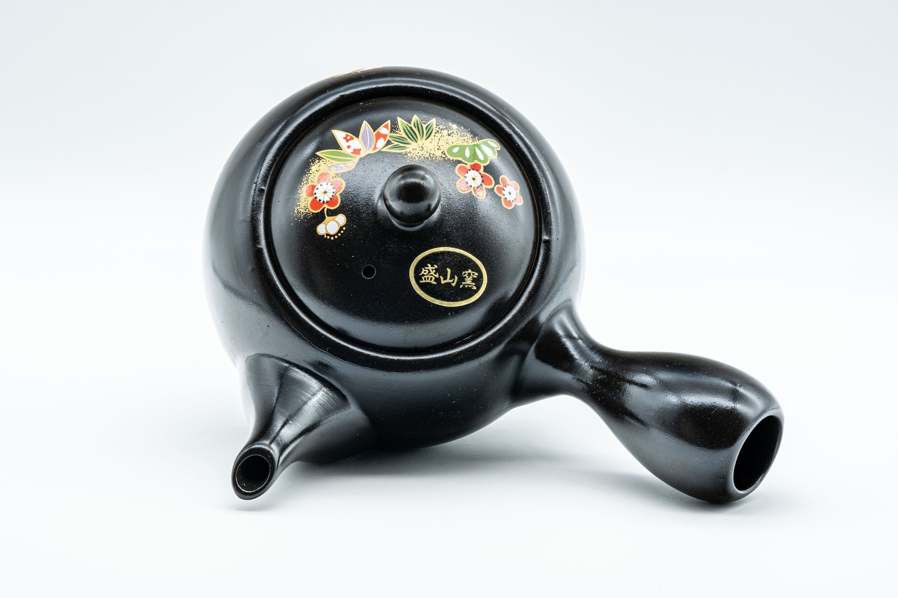 Japanese Kyusu - 盛山窯 Year of the Tiger, Black Kurodei Tokoname-yaki Teapot - 380ml