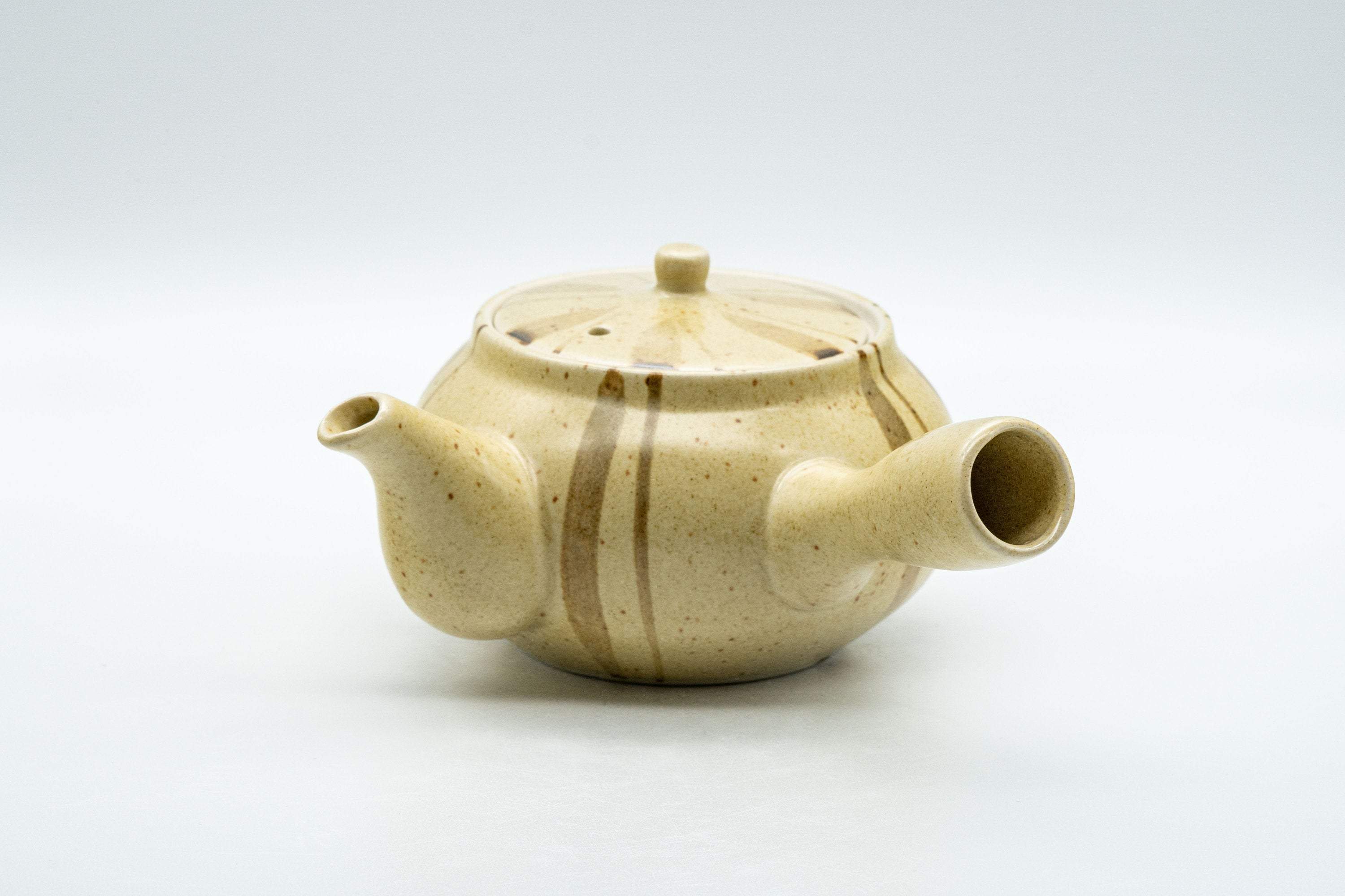 Japanese Kyusu - Striped Hiramaru-gata Debeso Teapot - 275ml