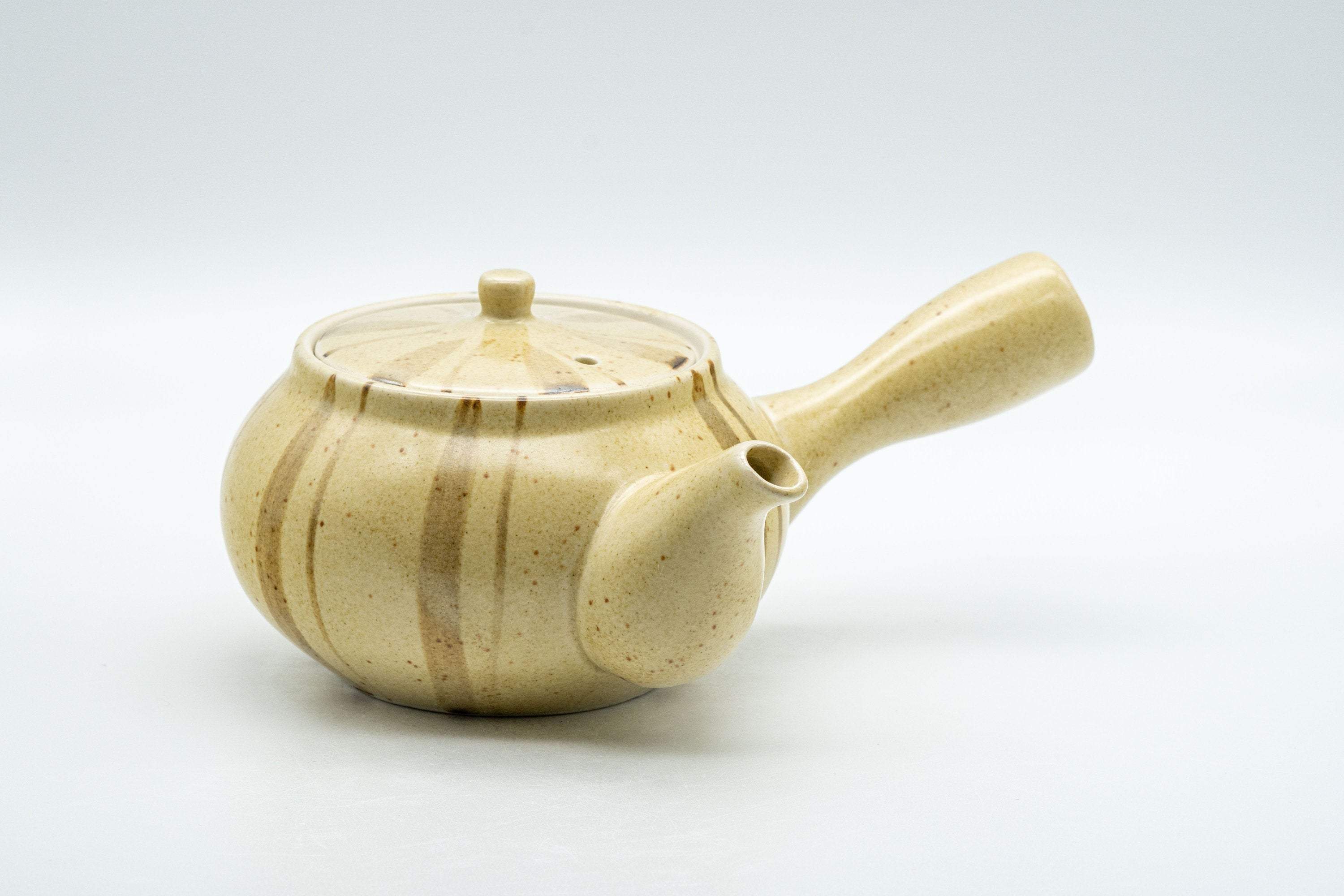 Japanese Kyusu - Striped Hiramaru-gata Debeso Teapot - 275ml