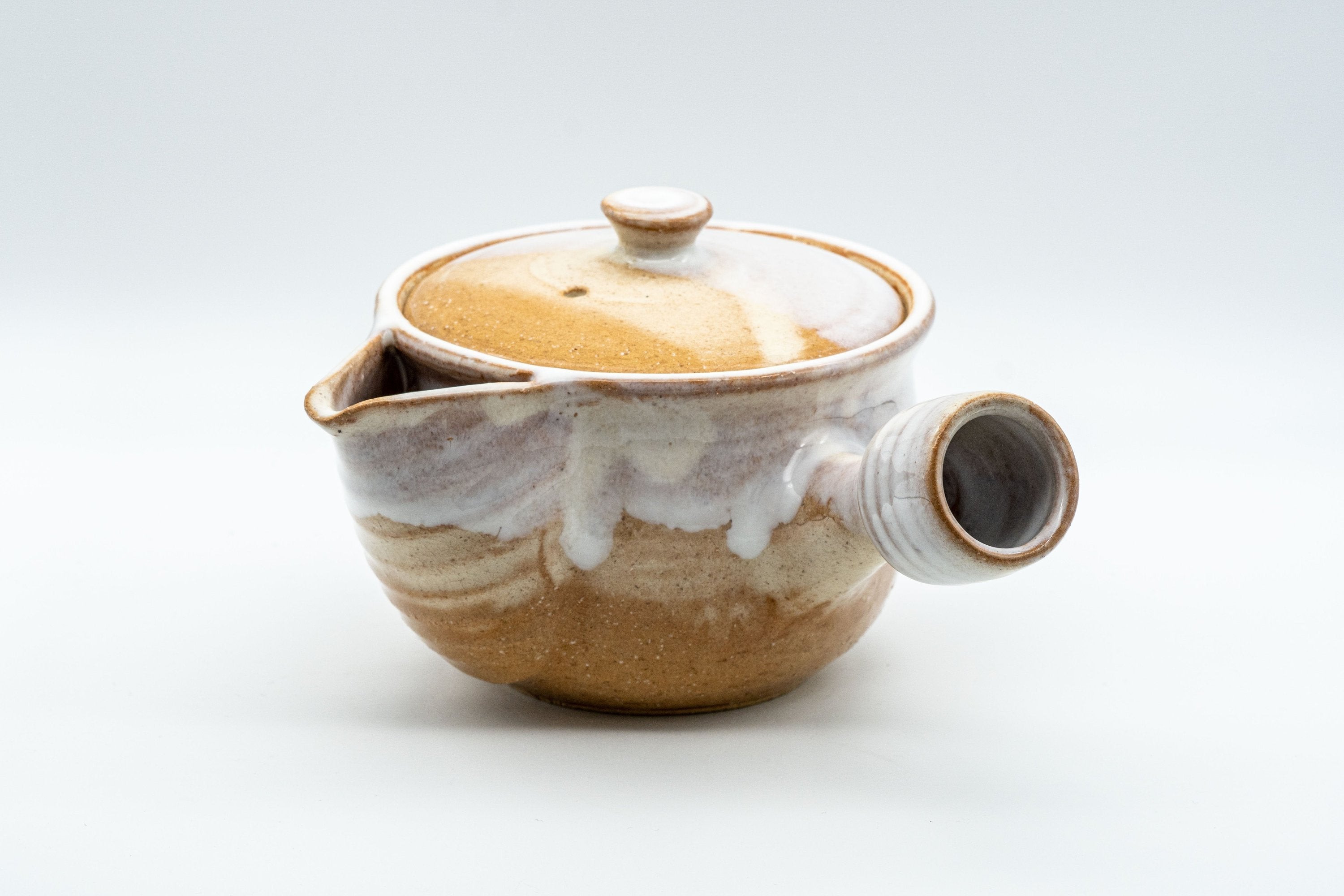 Japanese Tea Set - 萩殿窯 Hagi-yaki Houhin-style Do-ake Kyusu with 5 Senchawan - 450ml