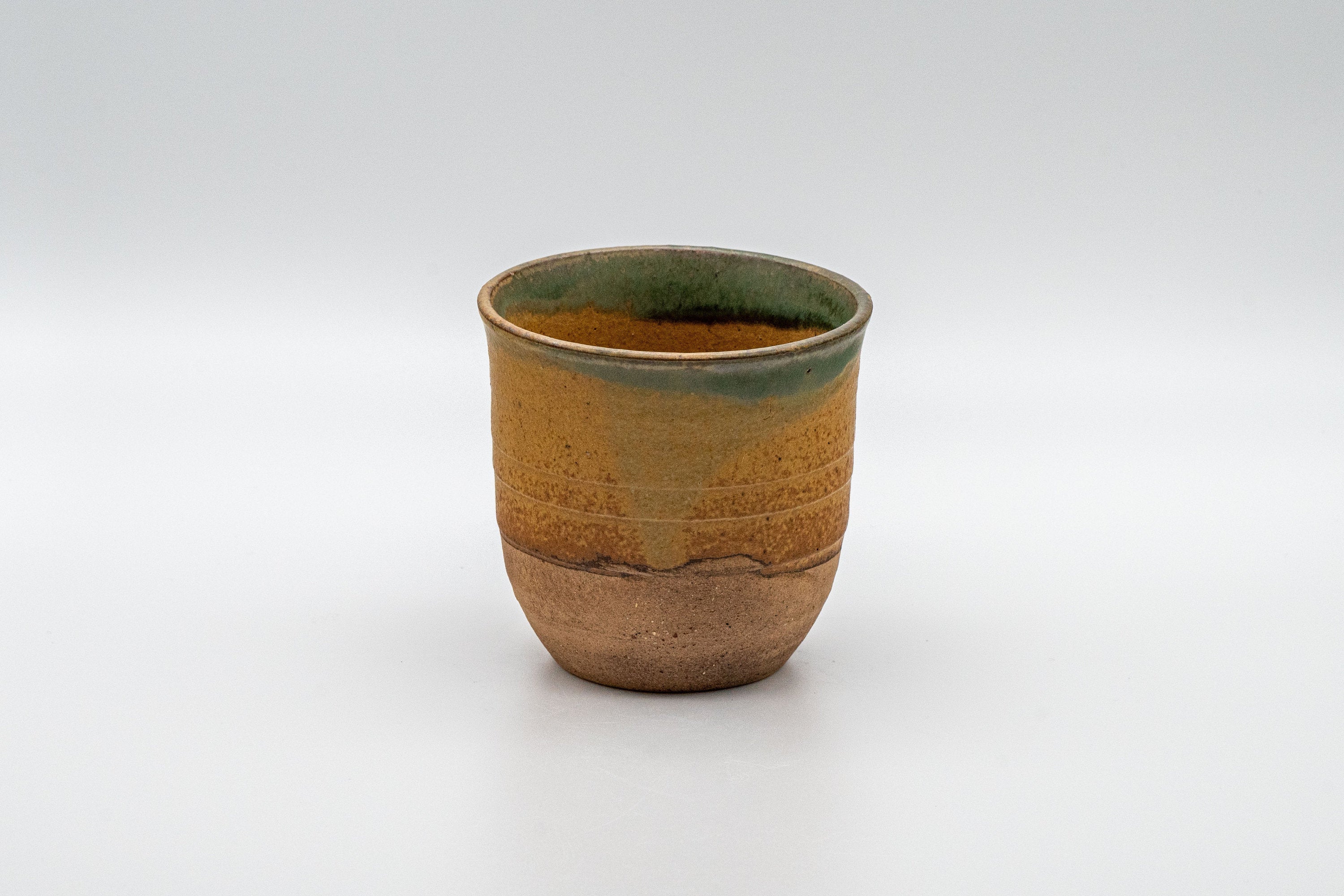 Japanese Teacup - Orange Tsutsu-gata Yunomi - 160ml