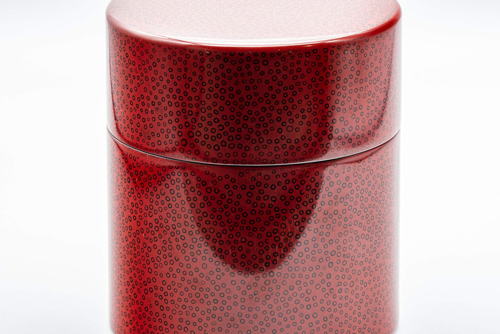 Japanese Chazutsu - 七々子塗 Nanako-nuri - Urushi Lacquer Tea Canister - 350ml