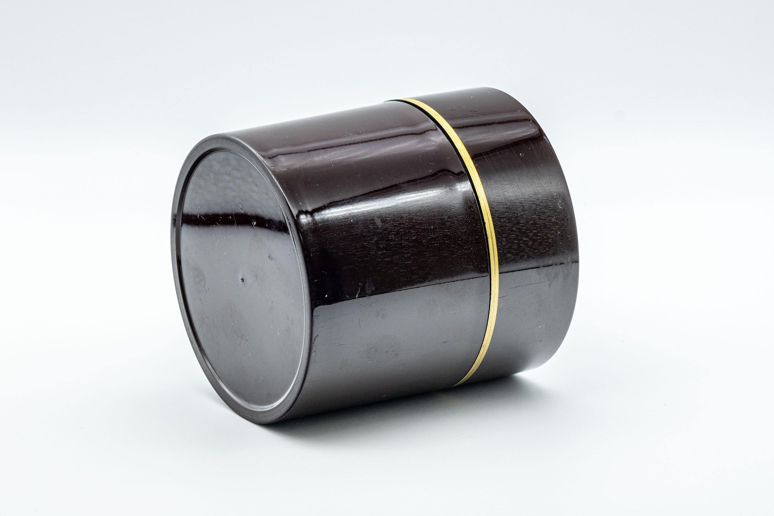 Japanese Chazutsu - Black Sakura Petal Tea Canister - 350ml