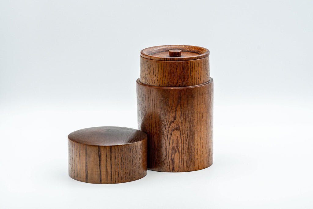 Japanese Chazutsu - Keyaki Zelkova Wooden Tea Canister - 225ml