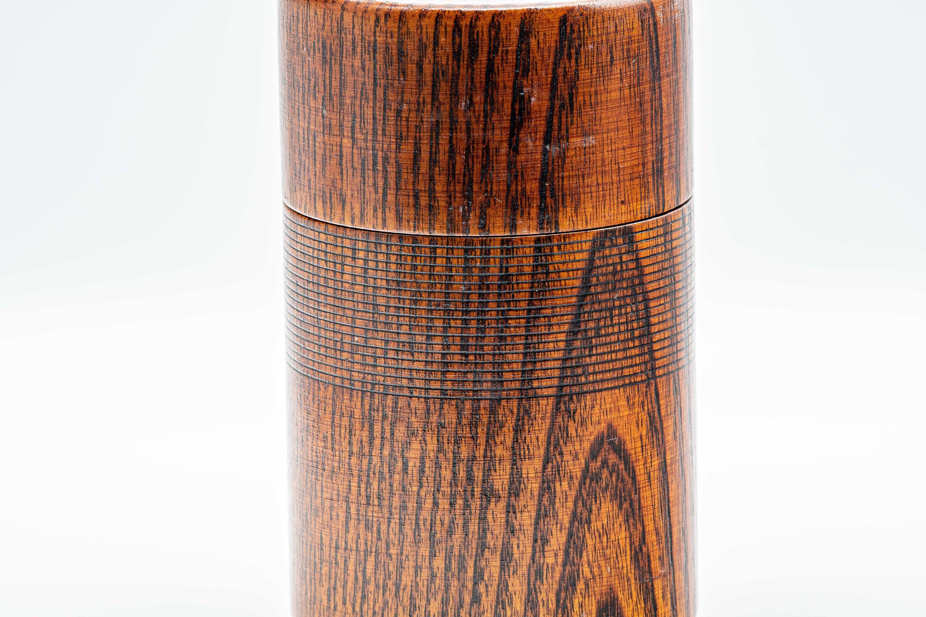 Japanese Chazutsu - 欅 Keyaki Zelkova Wooden Tea Canister - 200ml