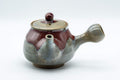 Japanese Kyusu - Red Drip-Glazed Nasu-gata Do-ake Teapot - 180ml