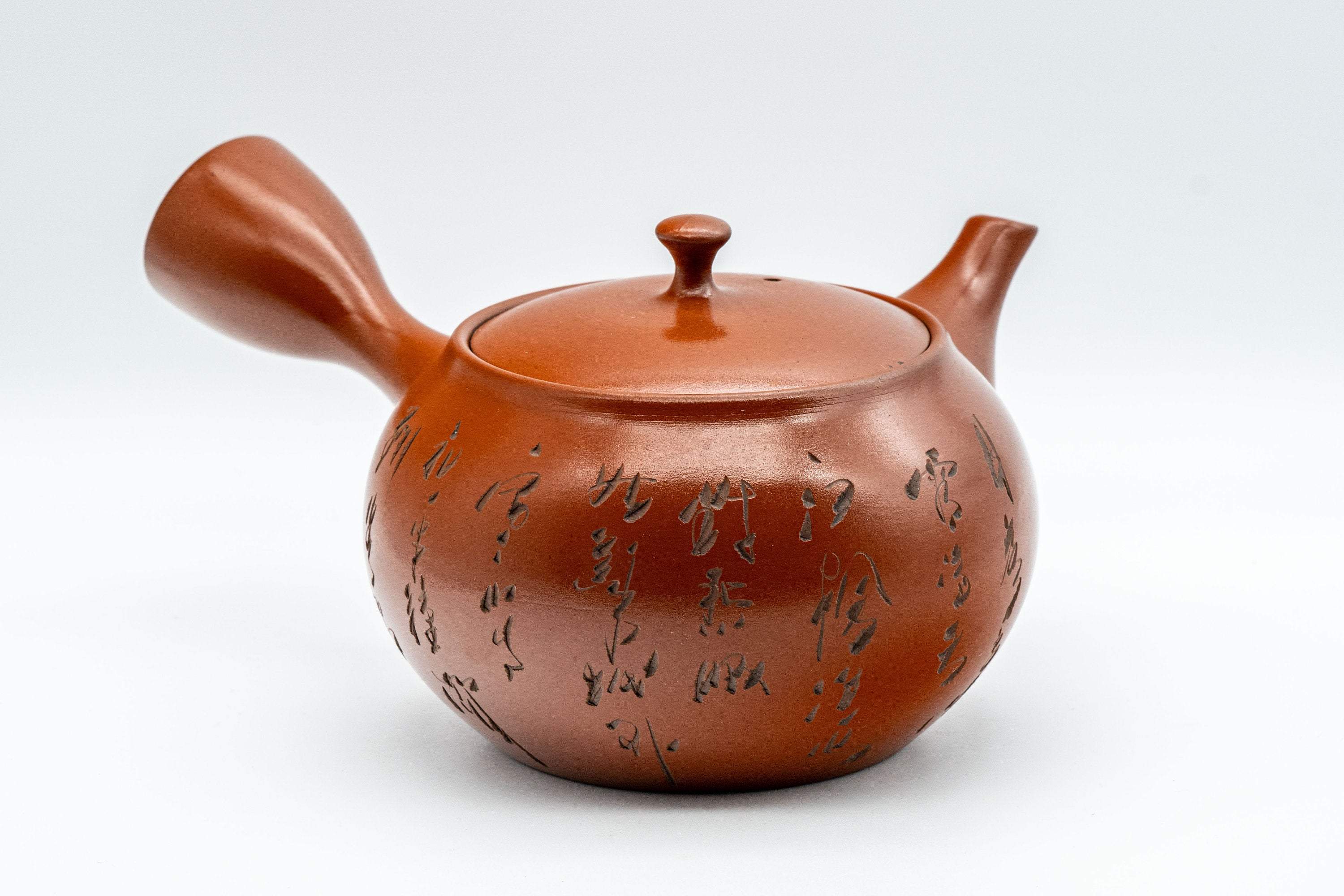 Japanese Kyusu - Large Calligraphy Tokoname-yaki Teapot - 450ml