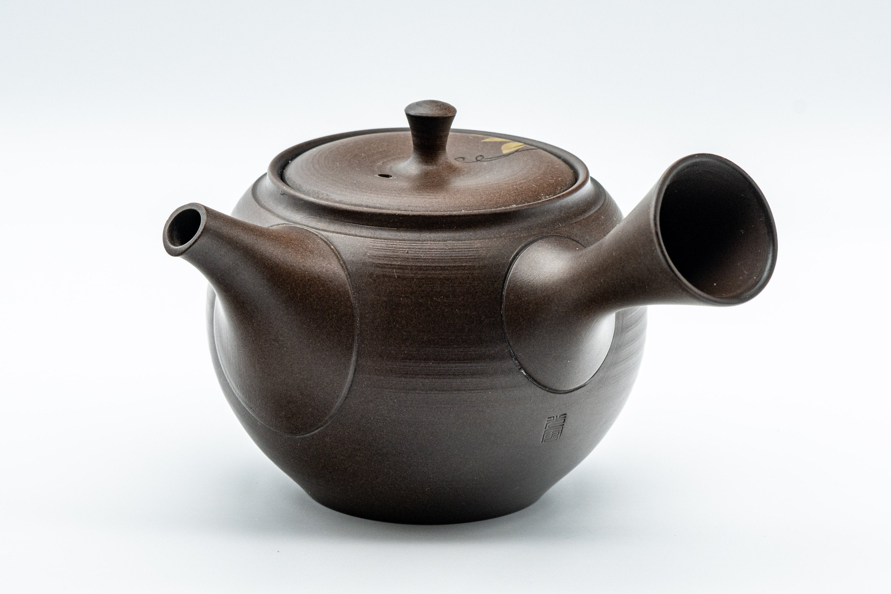 Japanese Kyusu - 光風 Floral Maru-gata Tokoname-yaki Teapot - 300ml