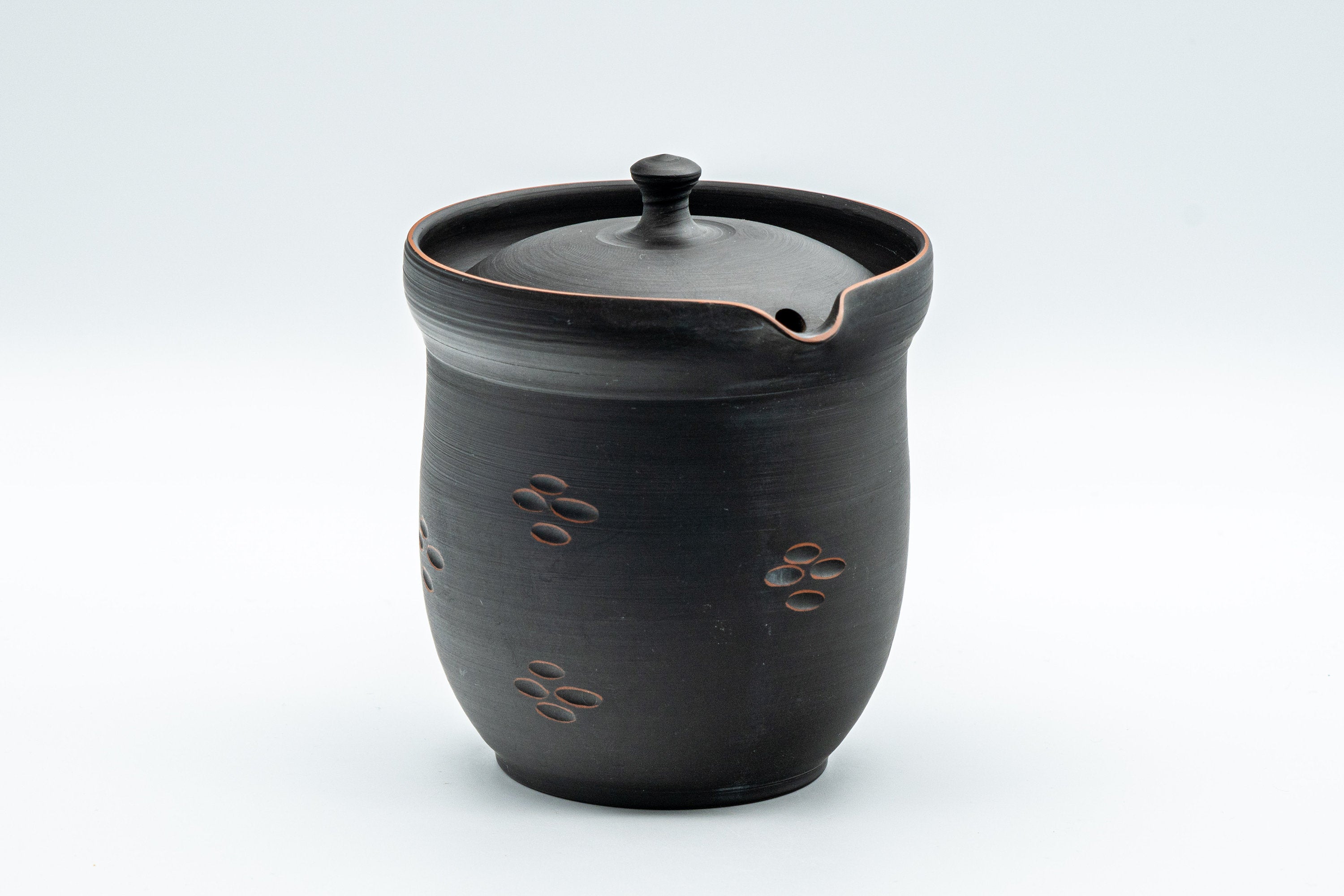Japanese Chaho - 石龍 Uemura Hiroyuki - Sekiryu Kiln - Black Kurodei Tokoname-yaki Sasame Teapot - 300ml