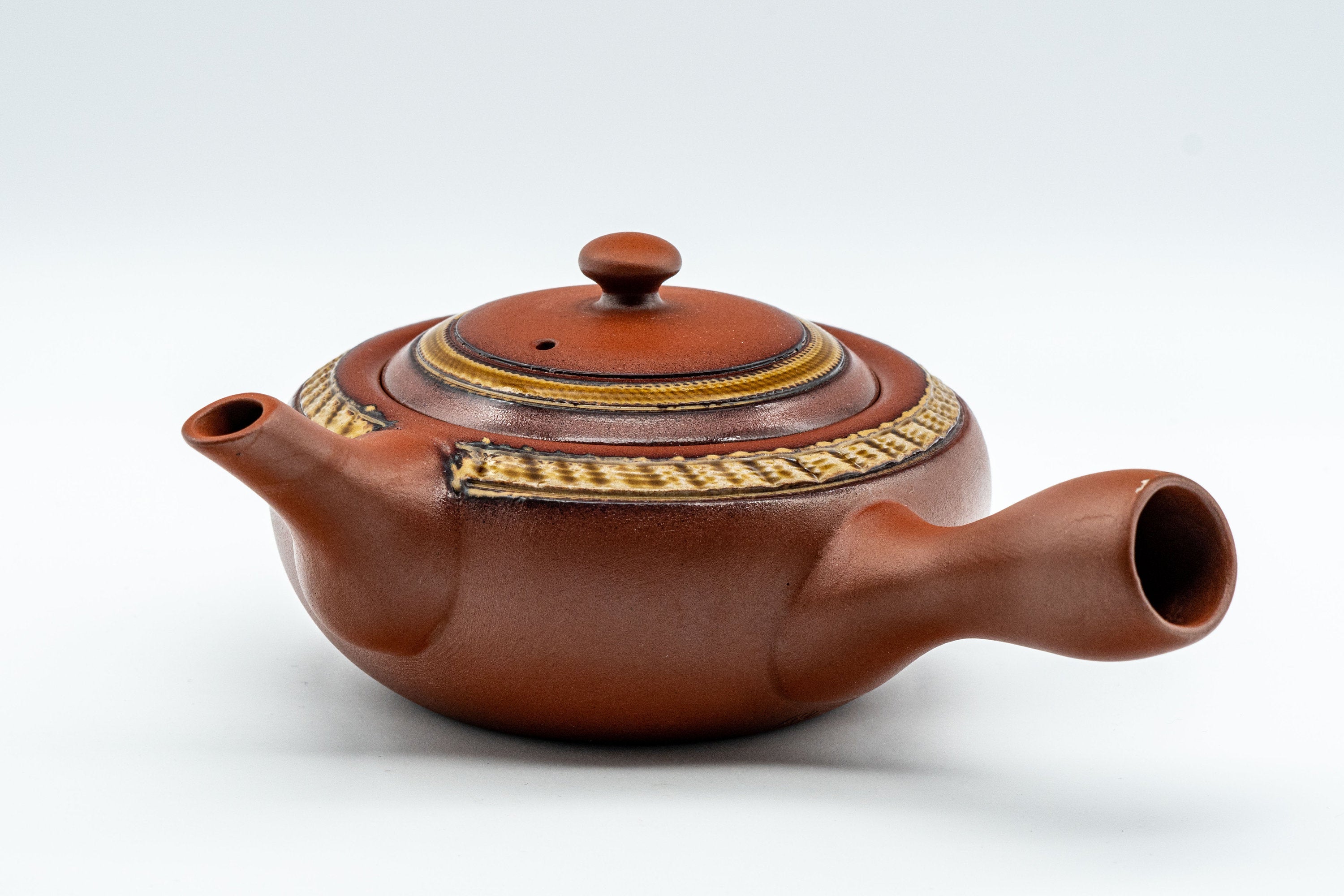 Japanese Tea Set - Tokoname-yaki Debeso Kyusu with 3 Yunomi