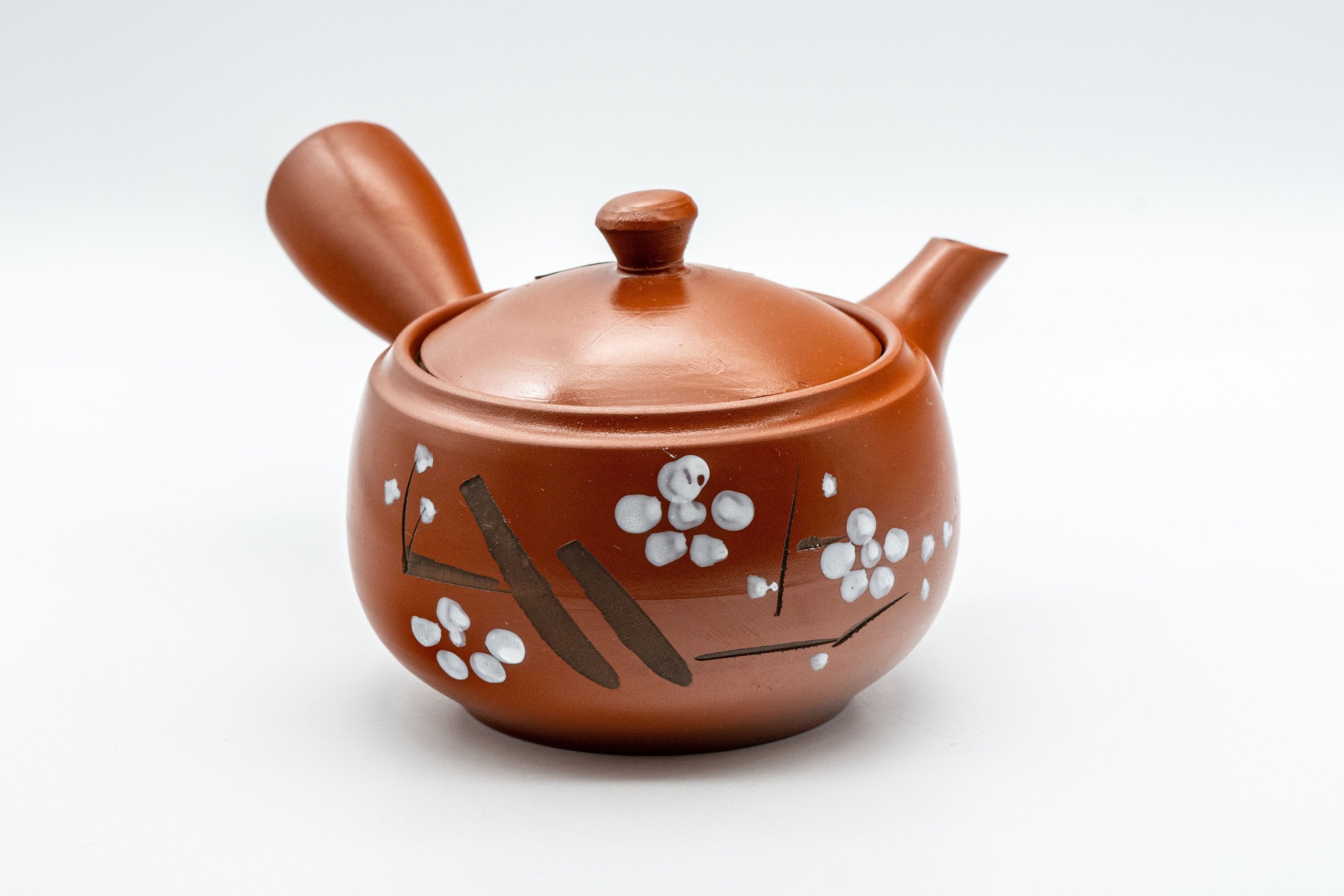 Japanese Kyusu - Plum Blossoms Tokoname-yaki Teapot - 350ml