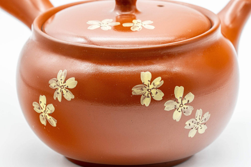 Japanese Kyusu - 宗山窯 Sakura Tokoname-yaki Obi-ami Teapot - 330ml