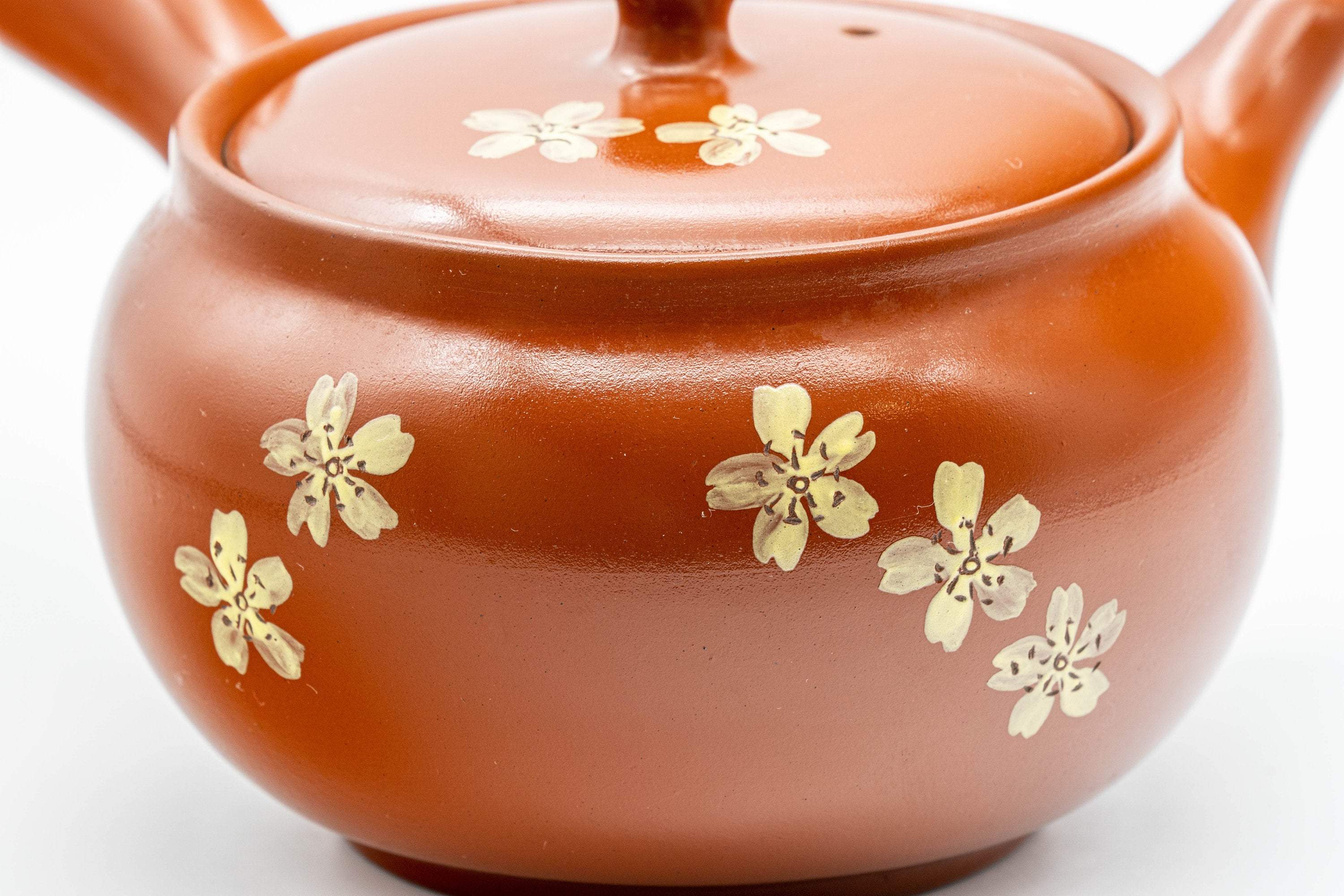 Japanese Kyusu - 宗山窯 Sakura Tokoname-yaki Obi-ami Teapot - 330ml