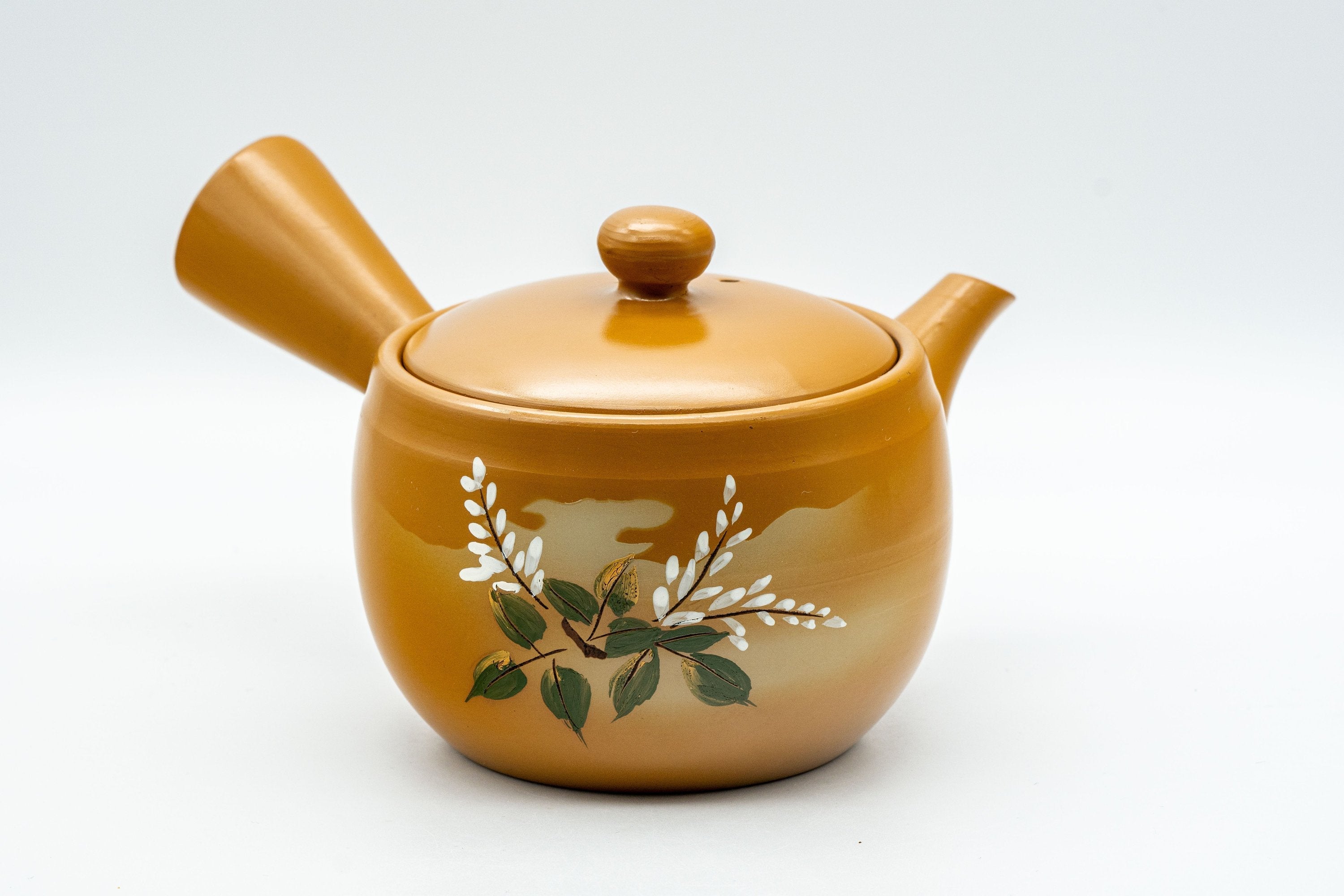 Japanese Kyusu - 富仙窯 Fusen Kiln Yellow Tokoname-yaki Teapot - 350ml
