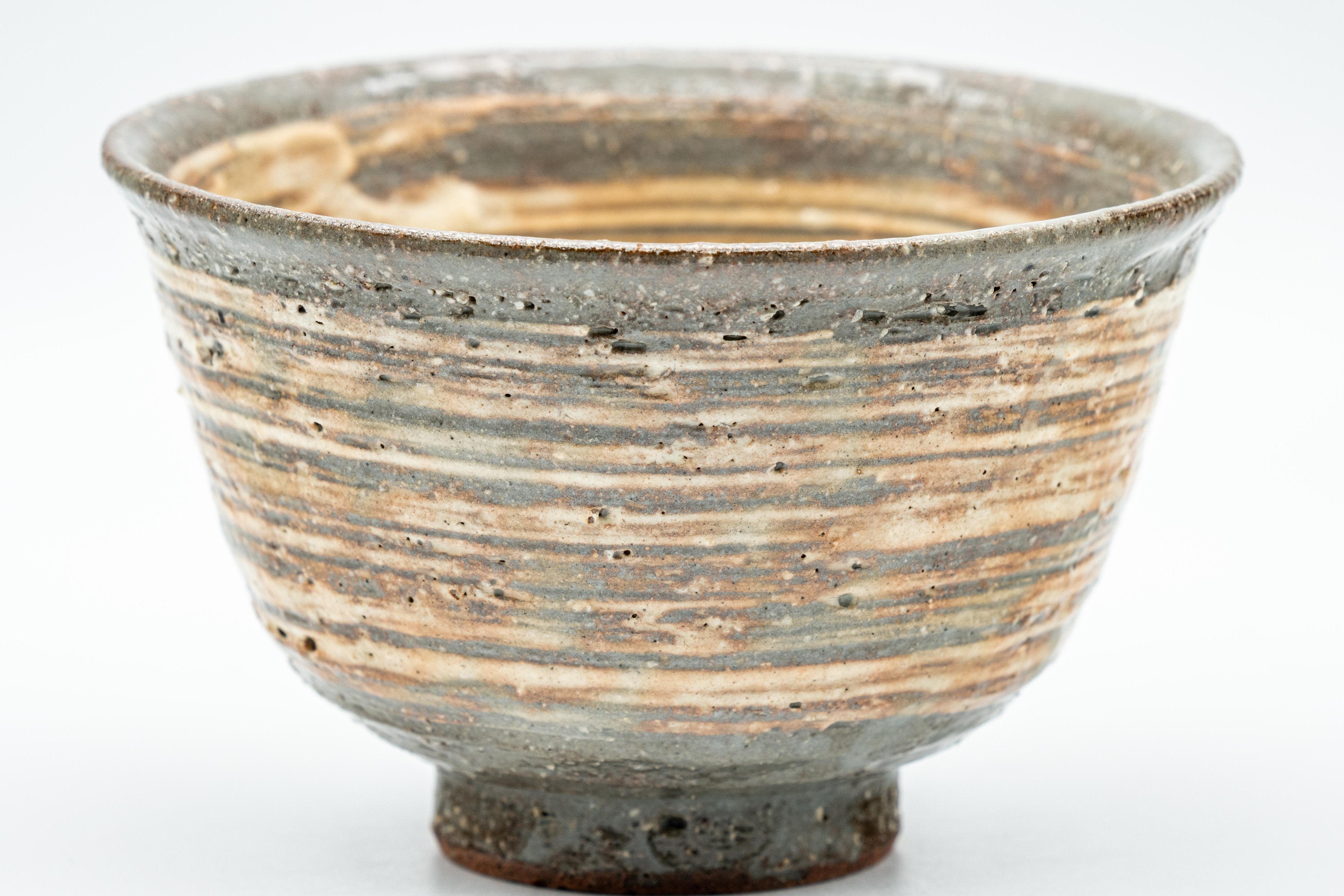 Japanese Teacup - Hakeme Glazed Stoneware Yunomi - 150ml