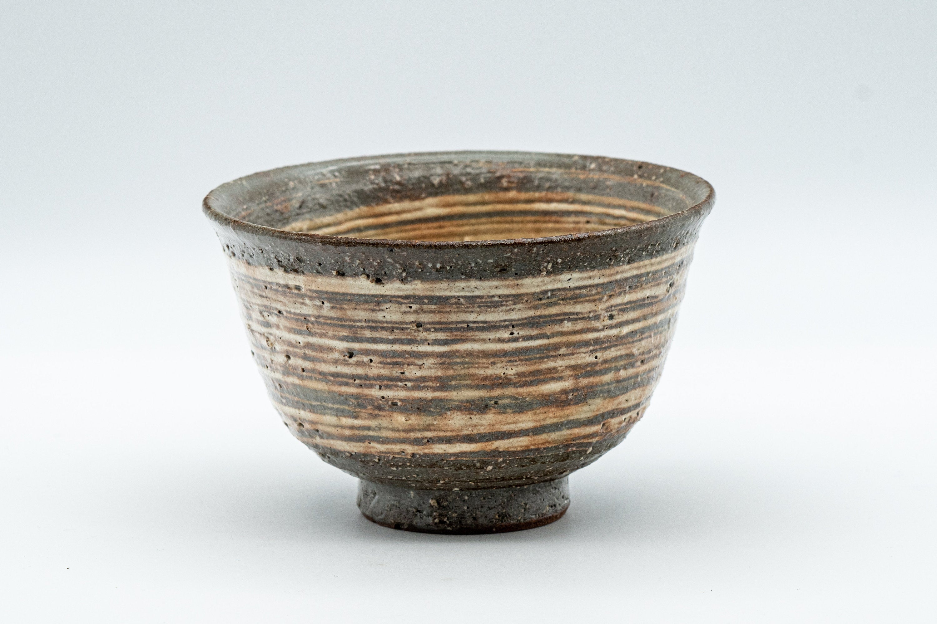 Japanese Teacup - Hakeme Glazed Stoneware Yunomi - 150ml