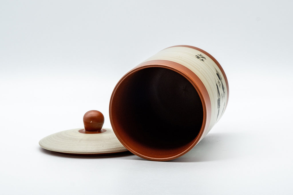 Japanese Teacup - Mountainous Tokoname-yaki Lidded Yunomi  - 250ml
