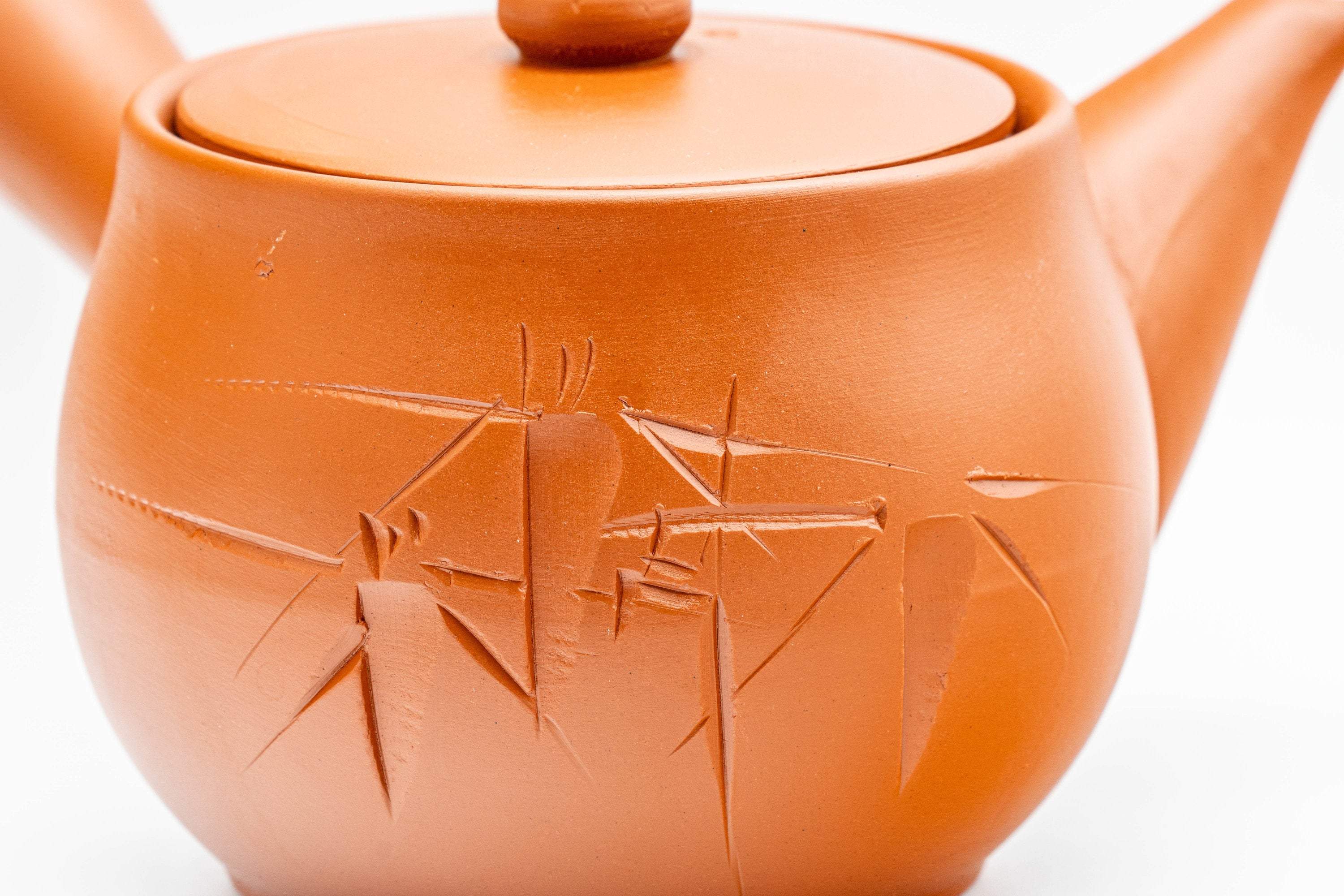Japanese Kyusu - Bamboo Tokoname-yaki Teapot - 300ml