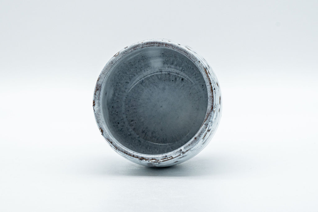 Japanese Teacup - White Glazed Spiral Yunomi - 125ml