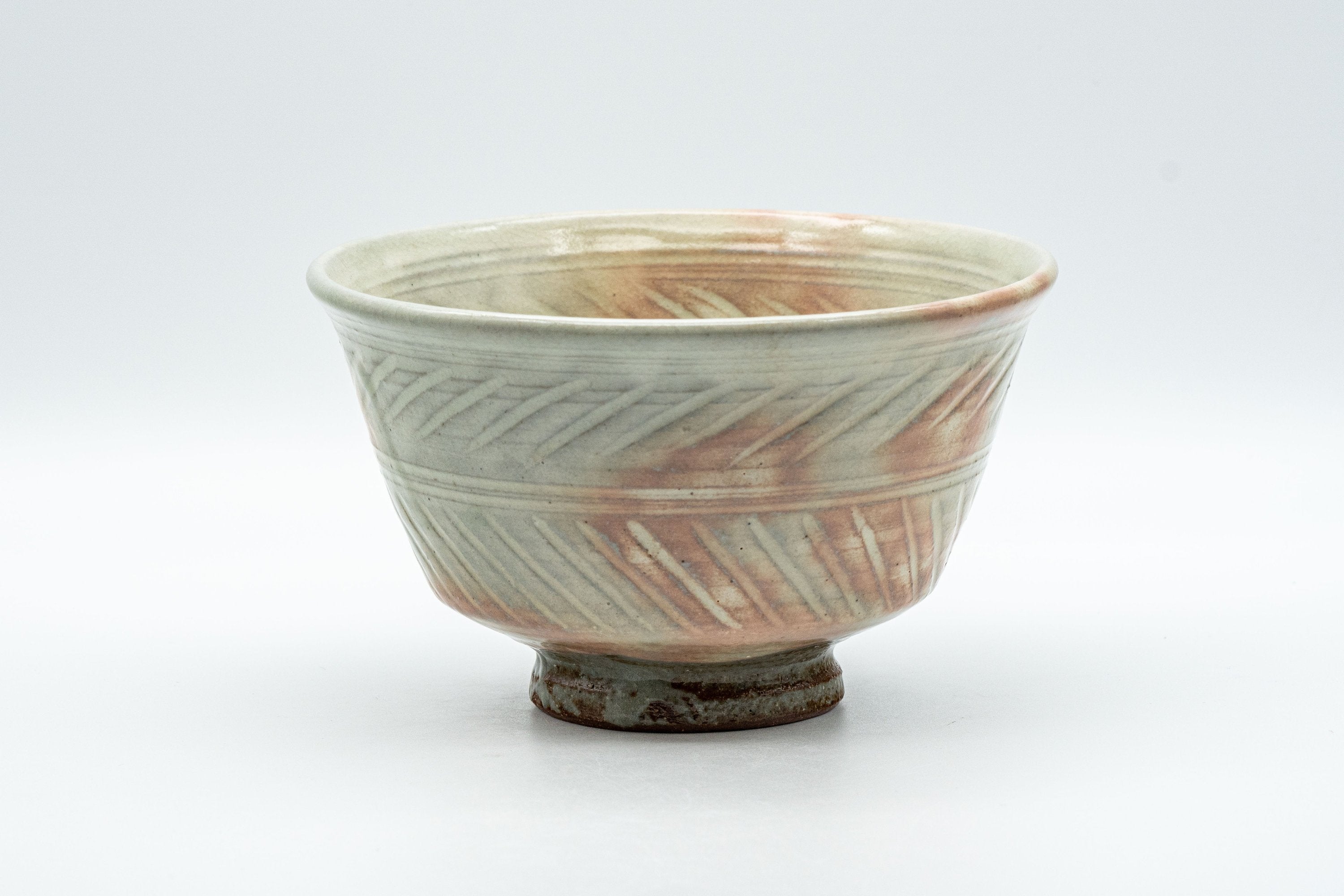 Japanese Matcha Bowl - Gohonte Hatazori-gata Kyo-yaki Chawan - 350ml
