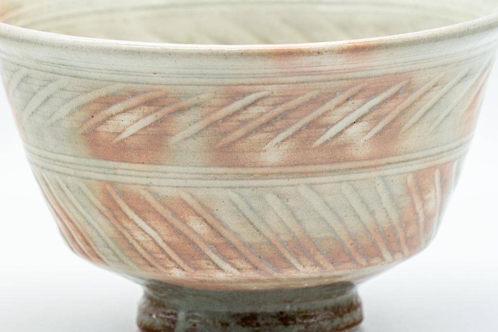 Japanese Matcha Bowl - Gohonte Hatazori-gata Kyo-yaki Chawan - 350ml