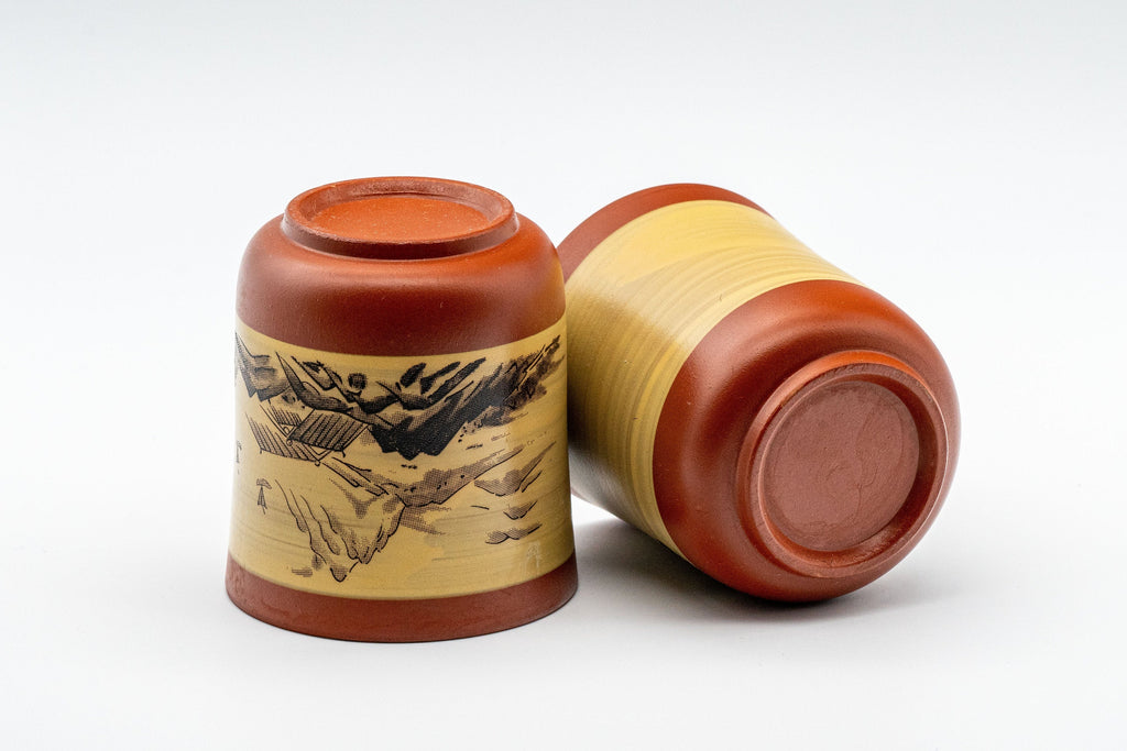 Japanese Teacup Pair - Two Tokoname-yaki yunomi - 125ml