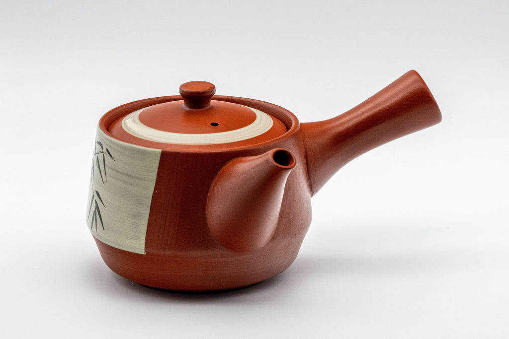 Japanese Kyusu - Tokoname-yaki Teapot with Bamboo Scene - 300ml
