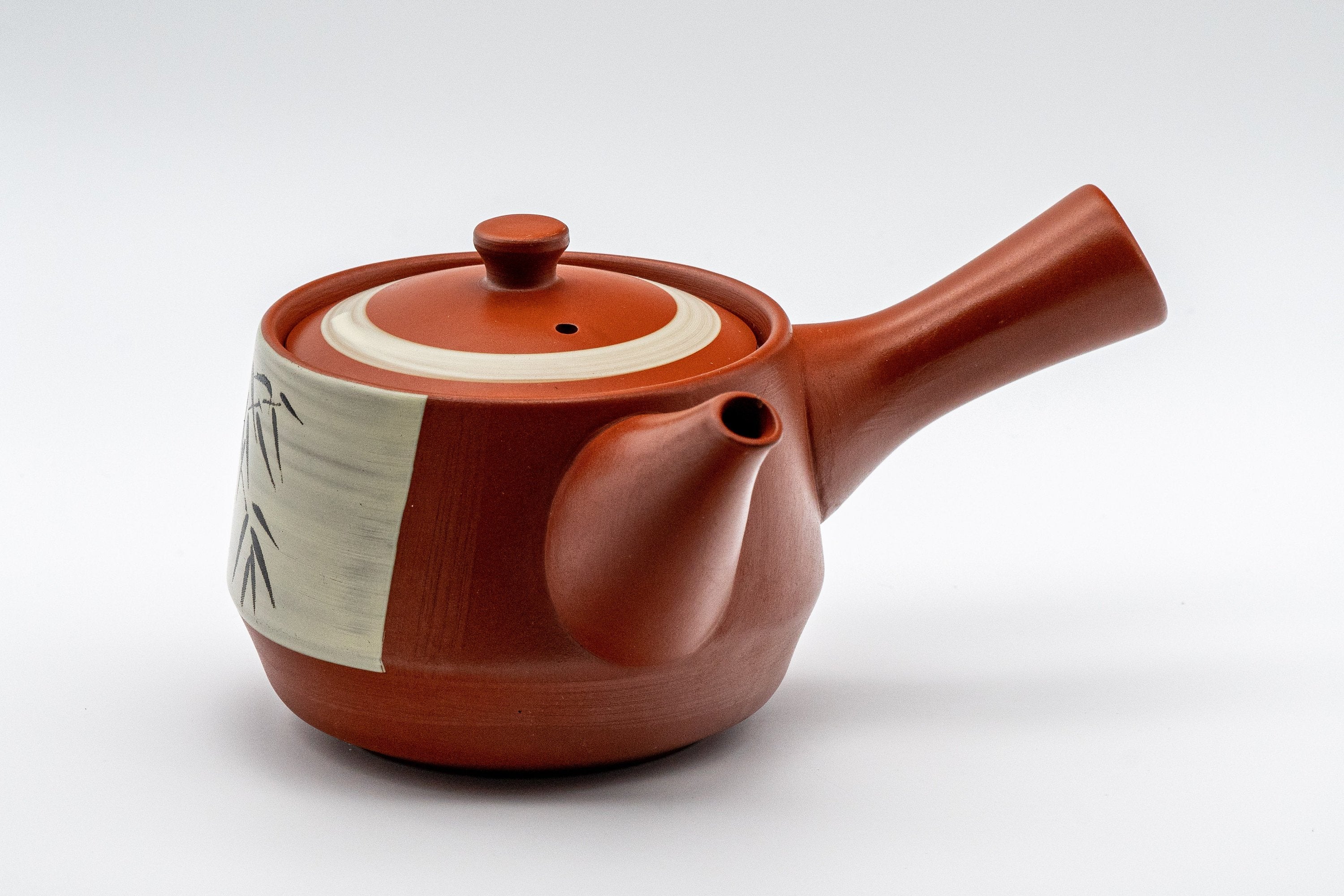 Japanese Kyusu - Tokoname-yaki Teapot with Bamboo Scene - 300ml