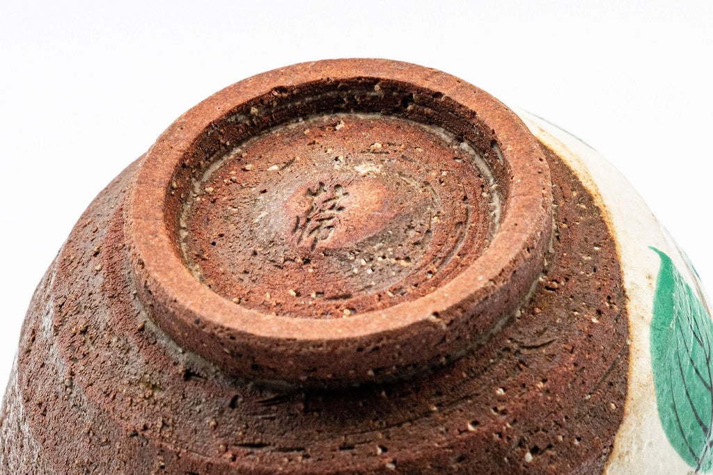 Japanese Teacup - Floral Stoneware Yunomi - 160ml