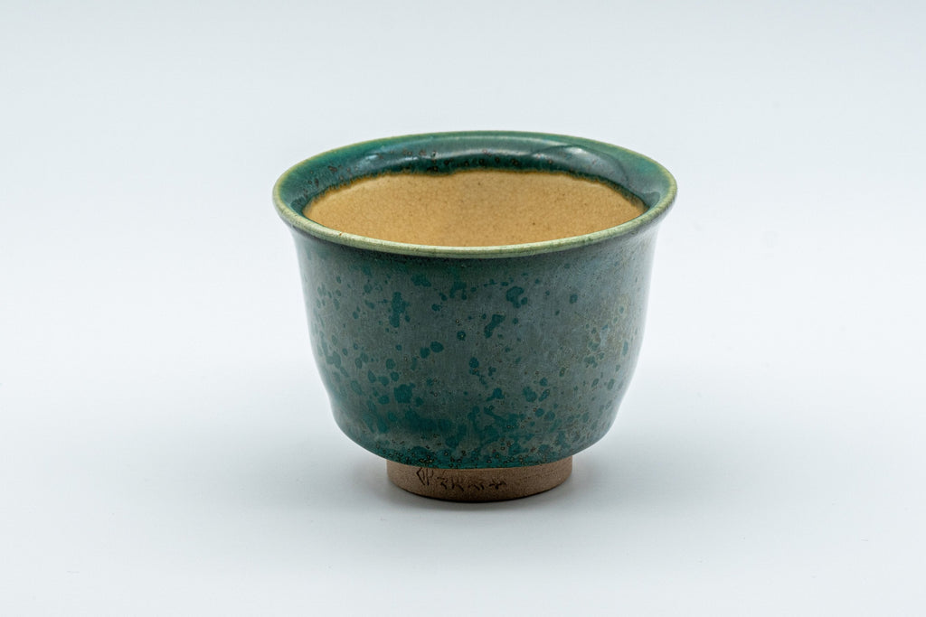 Japanese Teacup - Green Yuteki Glazed Koishiwara-yaki Yunomi - 90ml