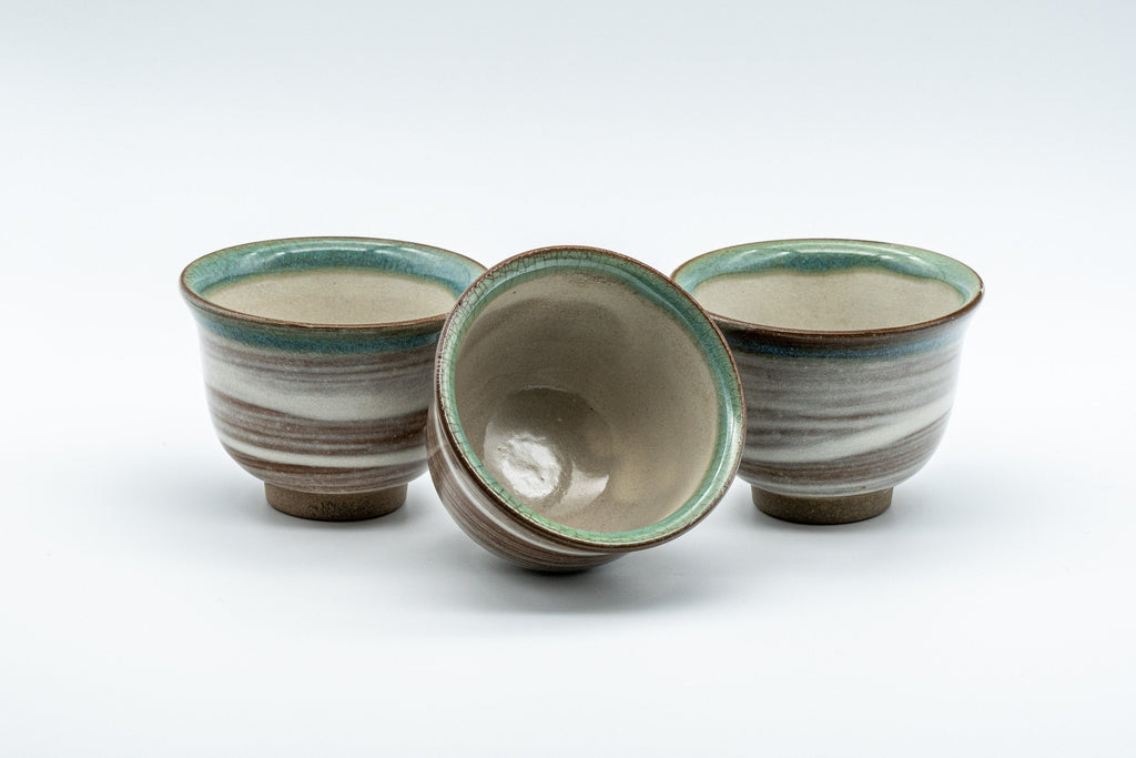 Japanese Teacups - Set of 3 Koishiwara-yaki Yunomi - 75ml